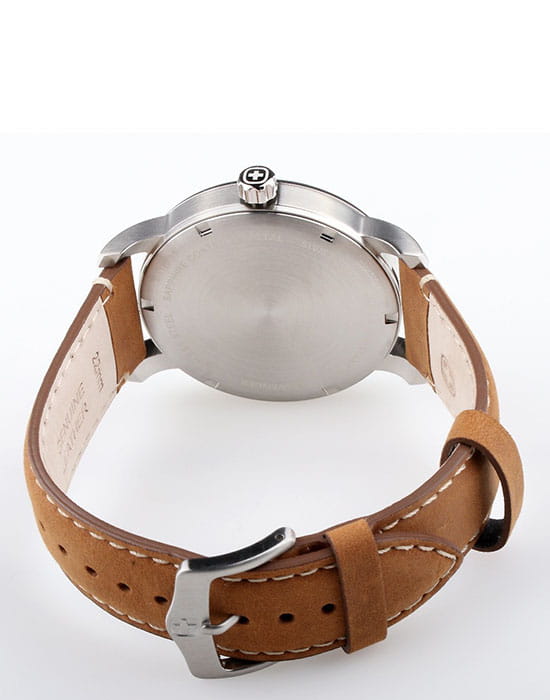 Wenger 01.1741.117,  швейцария мужские часы на браслете кожаный боковой вид